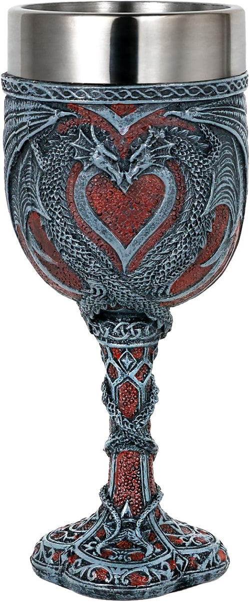 Medieval Double Dragon Wine Goblet