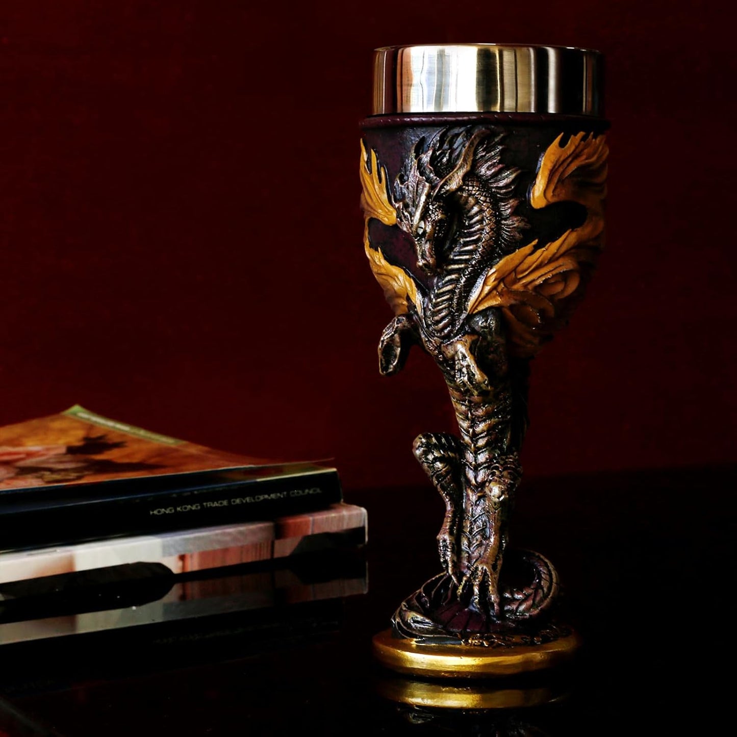 Medieval Flame Dragon Wine Goblet