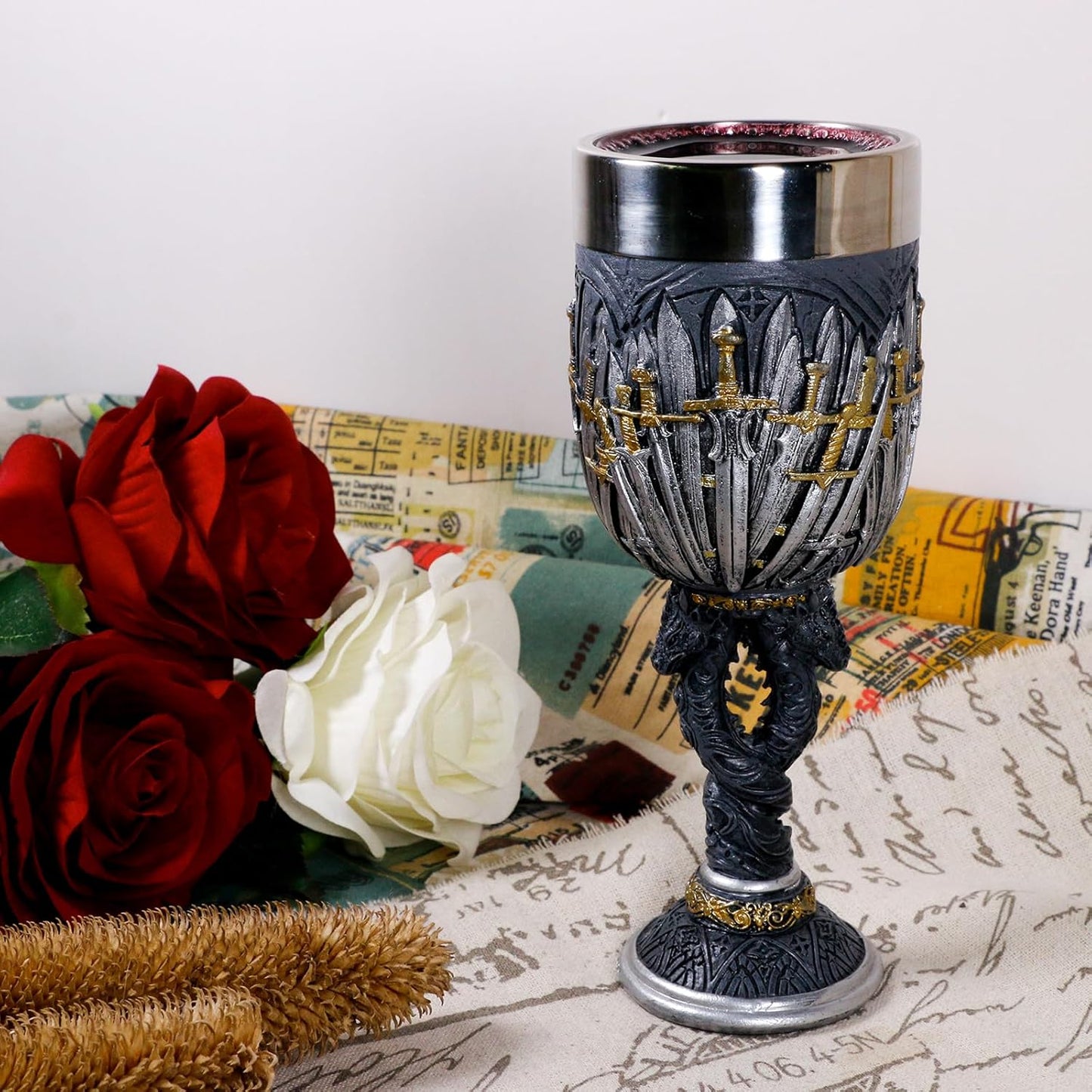 Medieval Swords Dragon Wine Goblet
